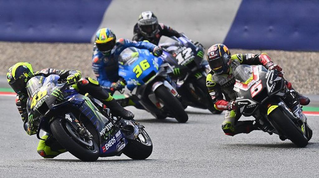 u003cbru003eValentino Rossi beim MotoGP-Rennen in Spielberg.  © APA