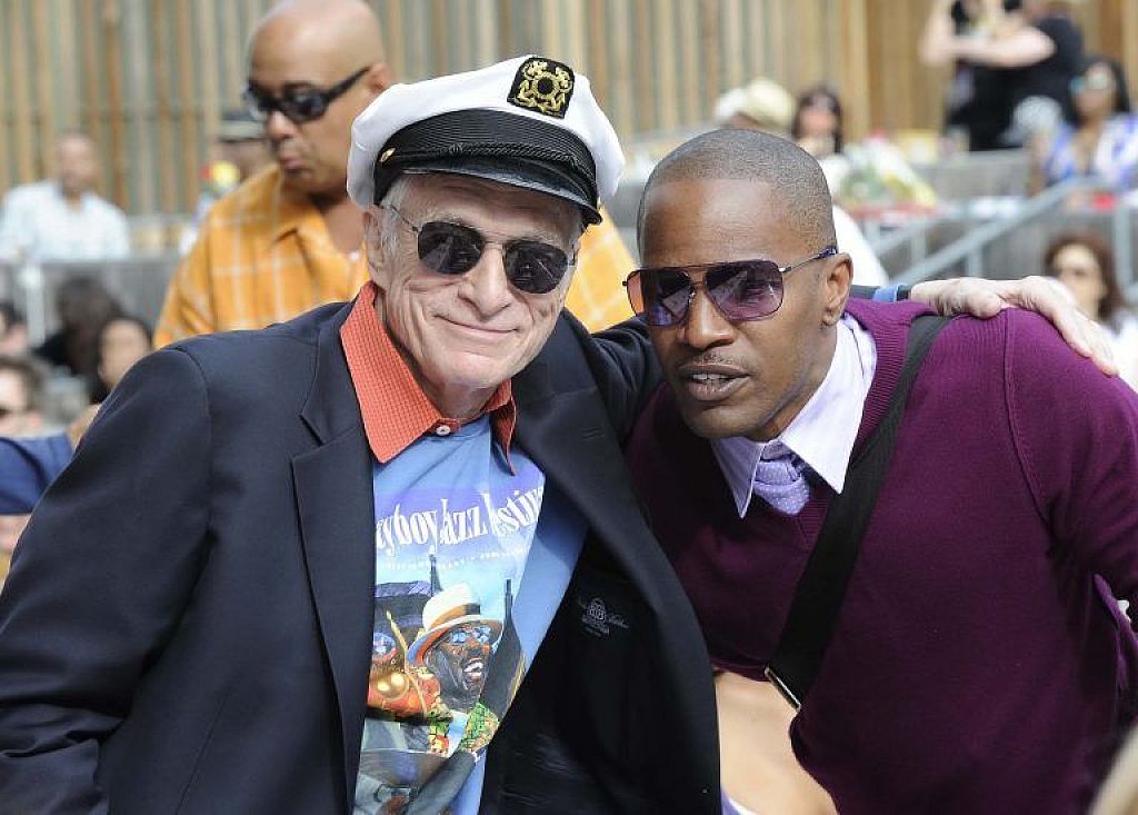 Hugh Hefner mit Jamie Foxx. © AP