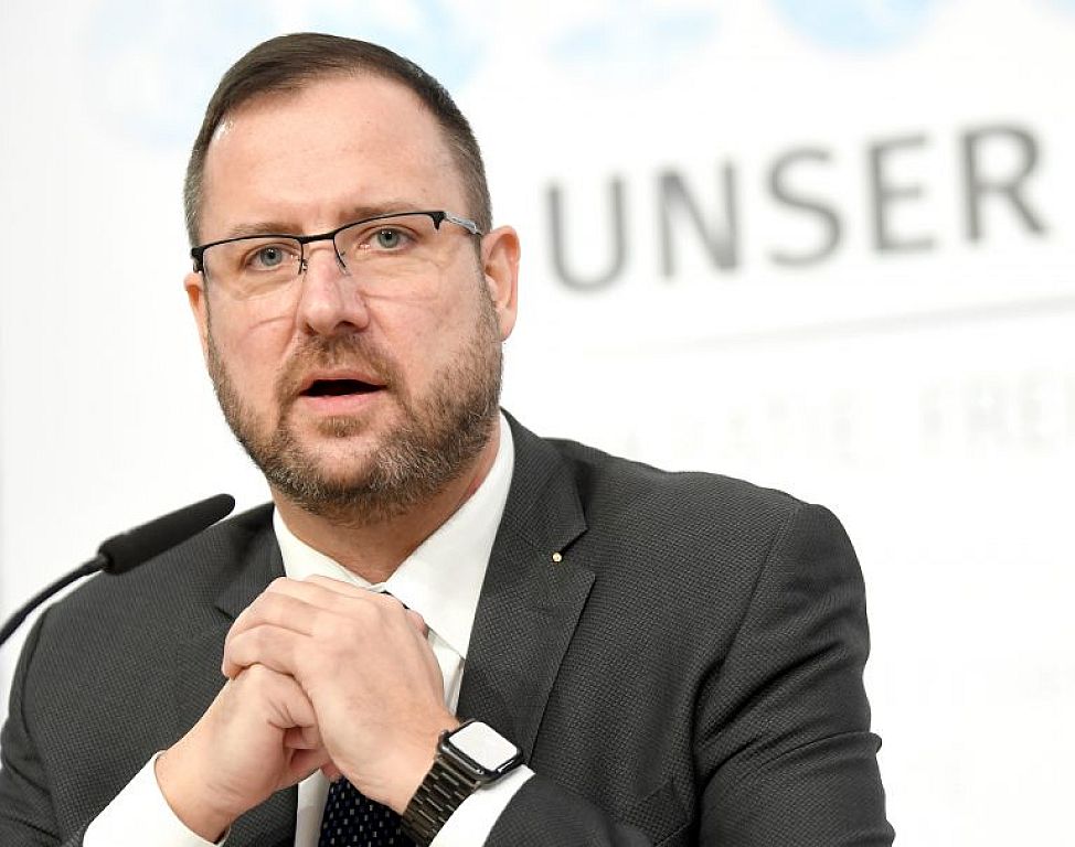 FPÖ-Fraktionsführer im Ibiza-Untersuchungsausschuss, Christian Hafenecker. © APA