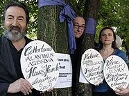 Hans Hurch, Robert Menasse und Barbara Albert als Baumpaten Hans Hurch, Robert Menasse und Barbara Albert als Baumpaten