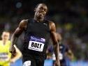 Bolt bremste einmal mehr lange vor dem Ziel ab