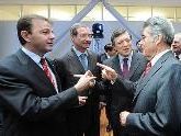 Landwirtschaftsminister Niki Berlakovich, WKO-Präsident Christoph Leitl, Präsident d. Europäischen Kommission Manuel Barroso und Bundespräsident Heinz Fischer Landwirtschaftsminister Niki Berlakovich, WKO-Präsident Christoph Leitl, Präsident d. Europäischen Kommission Manuel Barroso und Bundespräsident Heinz Fischer
