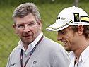 Ross Brawn (li.) will Button behalten Ross Brawn (li.) will Button behalten