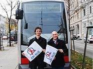 Philipp Dirnberger, Geschäftsführer der Aids Hilfe Wien und Dennis Beck, Obmann der Aids Hilfe Wien.