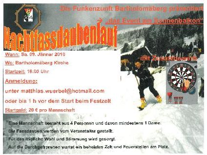 Nachtfassdaubenrennen in Bartholomaeberg Nachtfassdaubenrennen in Bartholomaeberg