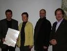 Dieter Visintainer, Martin Hebenstreit, Greti Schmid, Florian Kasseroler. Dieter Visintainer, Martin Hebenstreit, Greti Schmid, Florian Kasseroler.