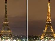Paris: Der Eiffelturm während der Earth Hour Paris: Der Eiffelturm während der Earth Hour