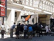 Dreharbeiten für David Camerons Freud-Film in der Berggasse Dreharbeiten für David Camerons Freud-Film in der Berggasse