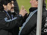 Nationaltrainer Maradona und sein Co