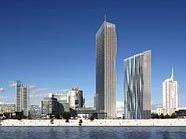 Visalisierung der geplanten DC Towers in Wien-Donaustadt