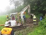 Unwetter sorgte für größere Probleme in der Parzelle Bach Unwetter sorgte für größere Probleme in der Parzelle Bach
