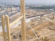 Blick vom Aussichtsturm auf die Hauptbahnhof-Baustelle