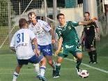 Szene aus dem ersten Spiel zwischen Grödig und Austria Lustenau in Salzburg. Szene aus dem ersten Spiel zwischen Grödig und Austria Lustenau in Salzburg.