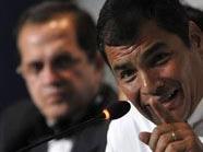 Ecuadors Präsident Rafael Correa spricht in Cancun