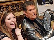 David Hasselhoff mit seinen beiden Töchtern Taylor Ann und Hayley in Wien.