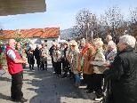 Begrüßung vor dem "Cubus" Begrüßung vor dem "Cubus"