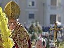 Papst mit Palmzweig in der Hand Papst mit Palmzweig in der Hand