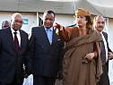 Präsidenten der AU redeten mit Gaddafi (r.) Präsidenten der AU redeten mit Gaddafi (r.)