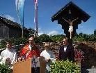 Erbaten Gottes Segen: Diakon Manfred Sutter mit "Ministrant" AH Martin Purtscher und Peter Krupalija. Erbaten Gottes Segen: Diakon Manfred Sutter mit "Ministrant" AH Martin Purtscher und Peter Krupalija.