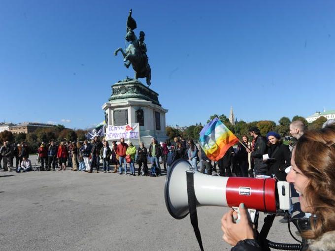 Eher verhaltener Protest am Samstag in Wien.