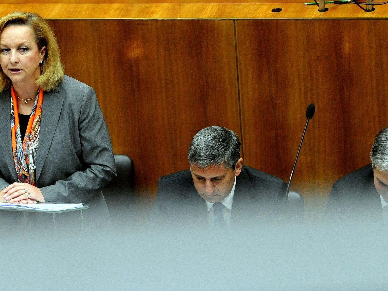 Finanzministerin Maria Fekter während der Budgetrede Finanzministerin Maria Fekter während der Budgetrede