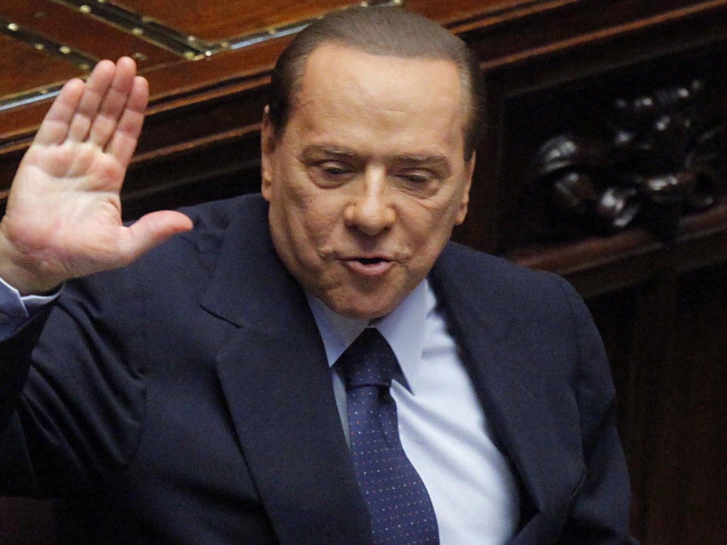 Erleichterung bei Silvio Berlusconi, er hat die Abstimmung überstanden. Erleichterung bei Silvio Berlusconi, er hat die Abstimmung überstanden.