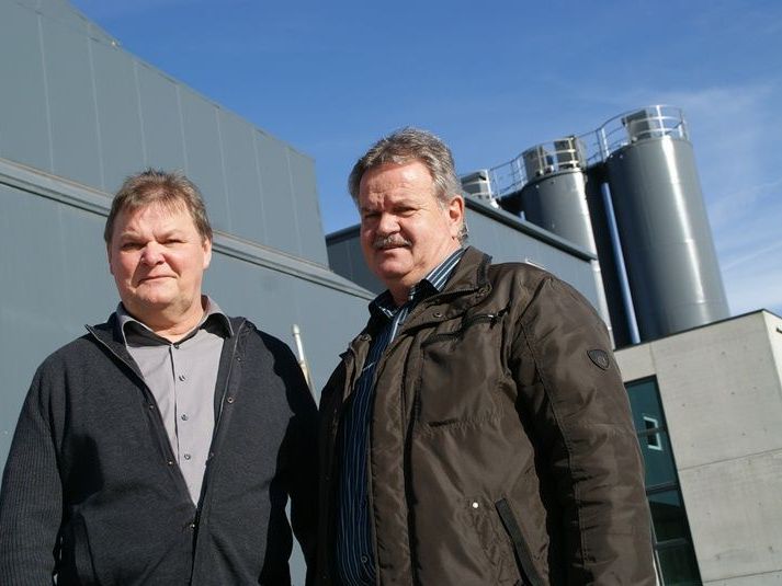 Die Geschäftsführer: Baumeister Erich Moosbrugger und Franz Huber Die Geschäftsführer: Baumeister Erich Moosbrugger und Franz Huber