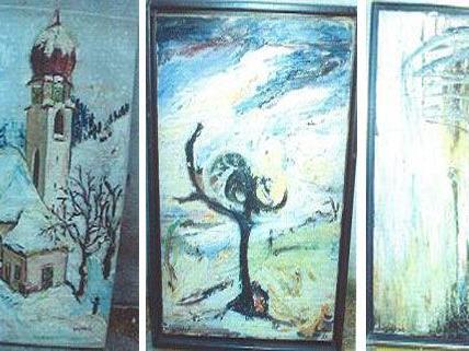 Diese drei Bilder von Soshana fielen unter anderem dem Kunstraub zum Opfer