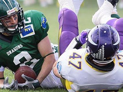 Joey Stein, am Bild noch im Dress der Dragons, spielt nun für die Raiffeisen Vikings. Joey Stein, am Bild noch im Dress der Dragons, spielt nun für die Raiffeisen Vikings.