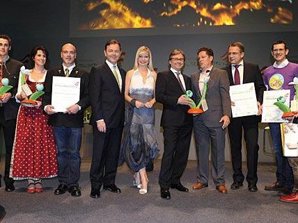 Die Preisträger und Preisträgerinnen beim Österreichischen Klimaschutzpreis 2011