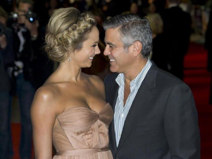 So in love: Stacy Keibler und George Clooney