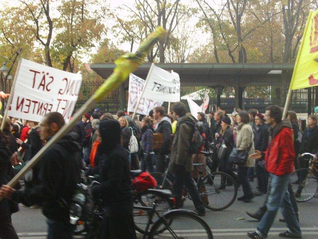 Eine #unibrennt-Demo 2009