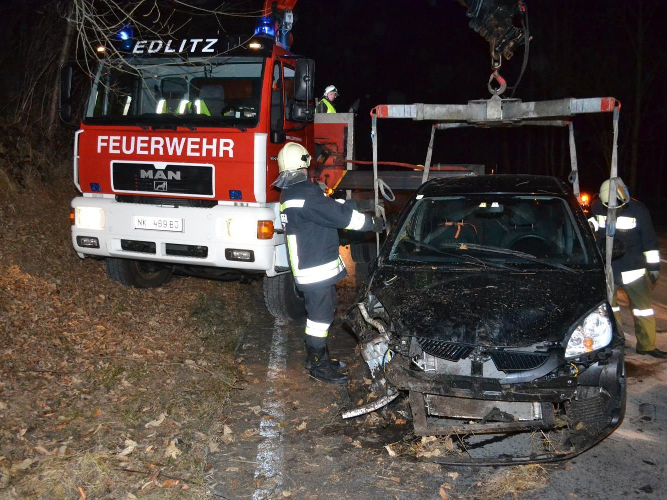 Glück im Unglück für eine Lenkerin in Niederösterreich Glück im Unglück für eine Lenkerin in Niederösterreich