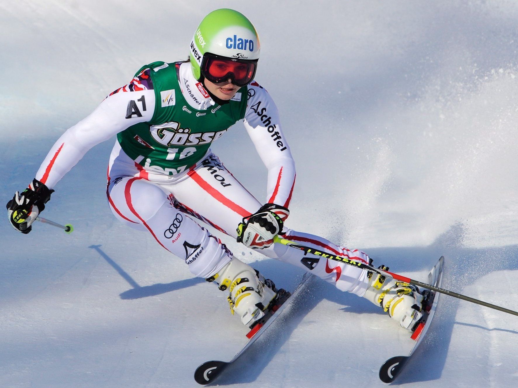 Anna Fenninger holt im RTL in Lienz ihren ersten Weltcup-Sieg.