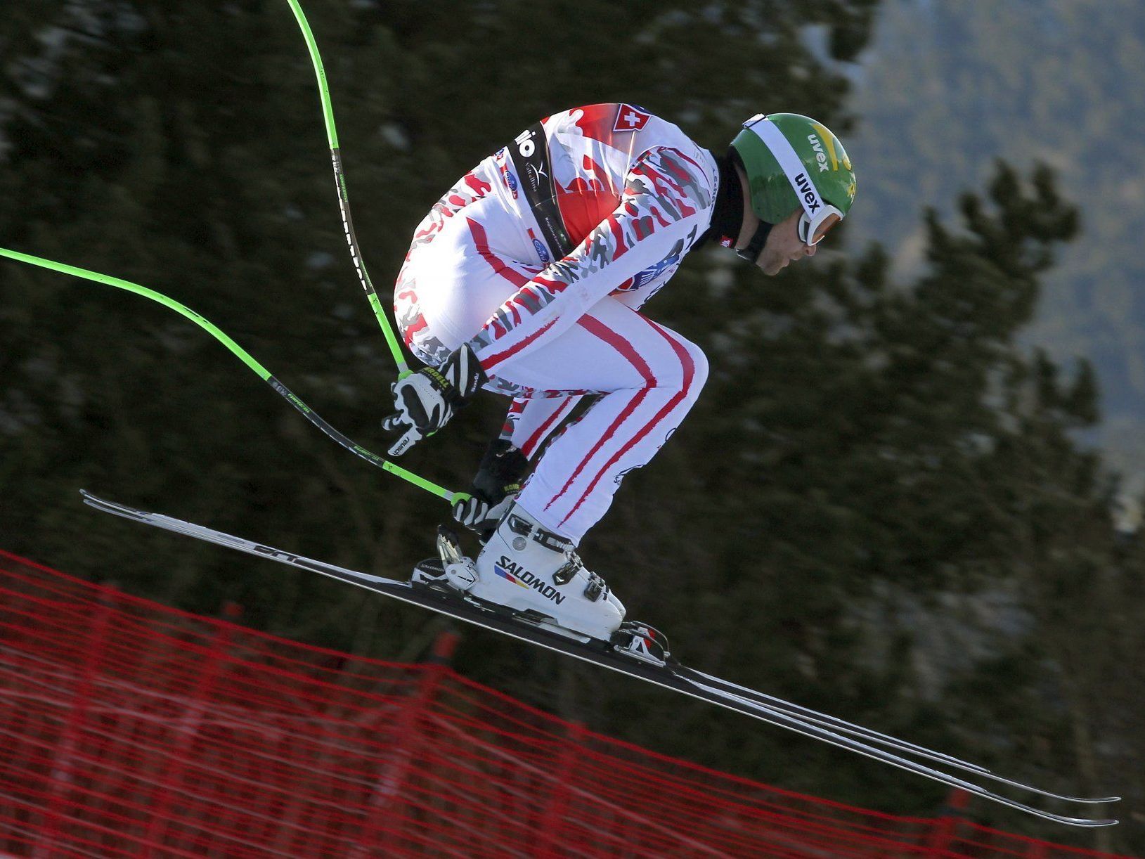 Klaus Kröll belegt Rang drei in der Bormio-Abfahrt. Klaus Kröll belegt Rang drei in der Bormio-Abfahrt.