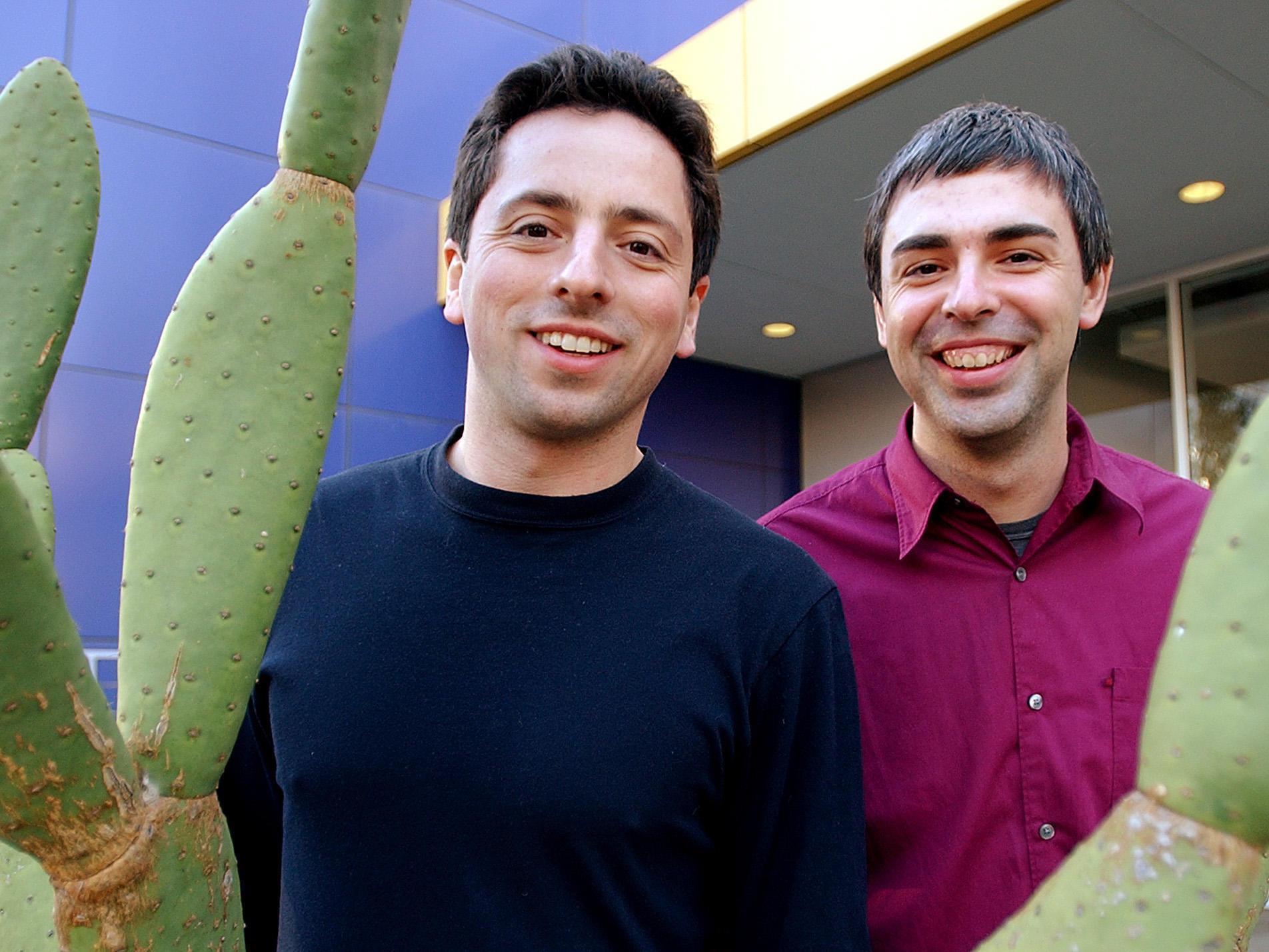 Nötiges Kleingeld für Hangar: Sergey Brin und Larry Page haben gut lachen.