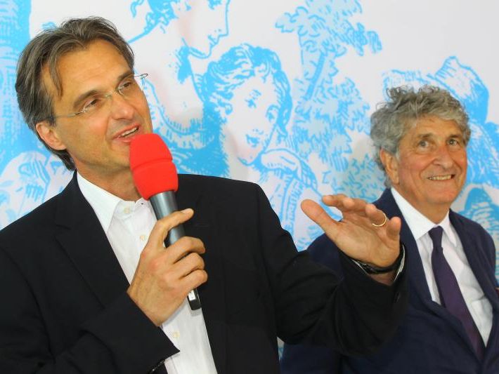 Roland Geyer mit Günter Rhomberg als im Mai dieses Jahres bei seiner Bestellung zum nächsten Festspielintendanten alles noch gut aussah. Roland Geyer mit Günter Rhomberg als im Mai dieses Jahres bei seiner Bestellung zum nächsten Festspielintendanten alles noch gut aussah.