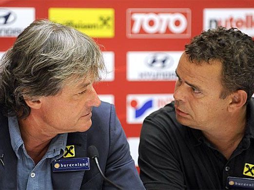 Constantini und Zsak empörten sich über einen Journalisten. Constantini und Zsak empörten sich über einen Journalisten.