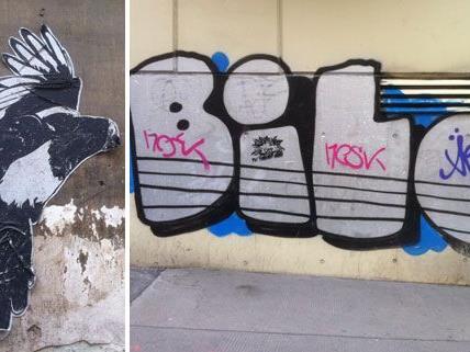 Überall findet man sie, die namenlose Straßenkunst in Wien.
