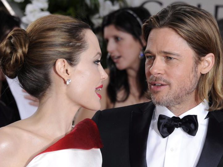 Angelina Jolie mit Brad Pitt bei den Golden Globes. Angelina Jolie mit Brad Pitt bei den Golden Globes.