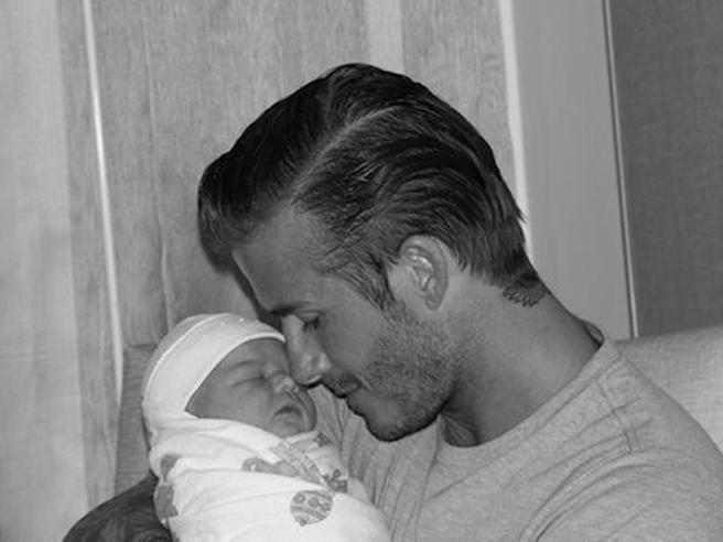 David Beckham und seiner Tochter Harper Seven