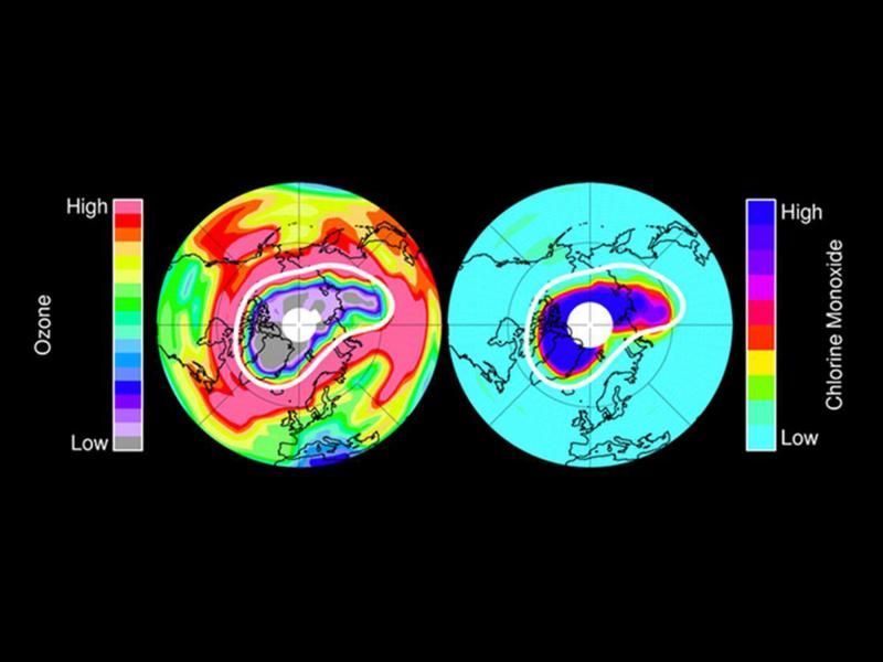 Tiefe Temperaturen verstärken Ozonabbau über der Arktis Tiefe Temperaturen verstärken Ozonabbau über der Arktis