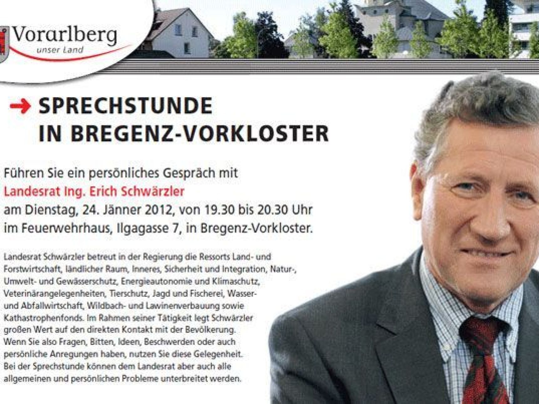 Möglichkeit zum Gespräch mit LR Schwärzler Möglichkeit zum Gespräch mit LR Schwärzler