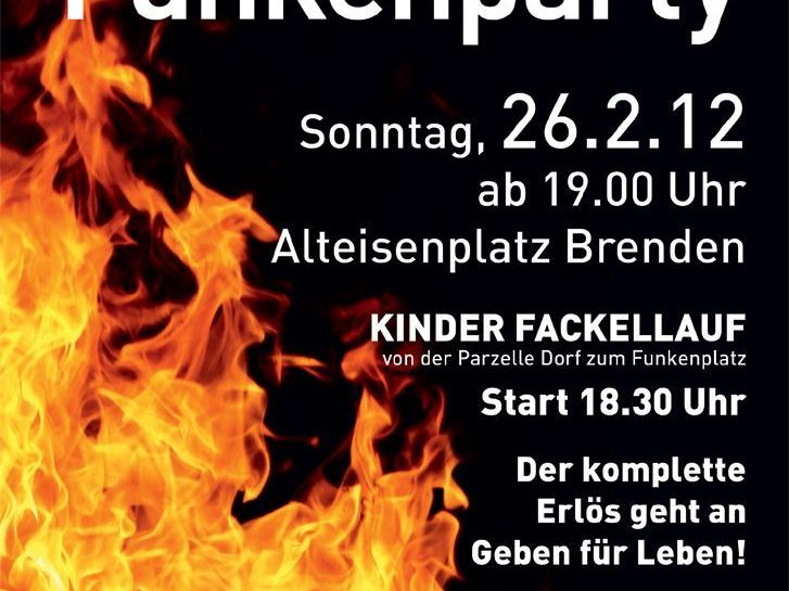 Einladung zum Funkenabbrennen Einladung zum Funkenabbrennen