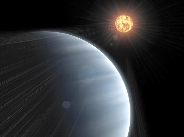 Eine Illustration des Exoplaneten GJ1214b