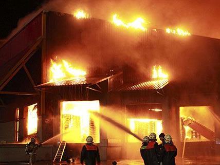 Der Großbrand in Wolfsthal erforderte einen Großeinsatz der Feuerwehr
