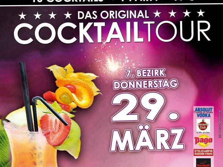 Am 29. März gibt es wieder eine Cocktailtour. Am 29. März gibt es wieder eine Cocktailtour.
