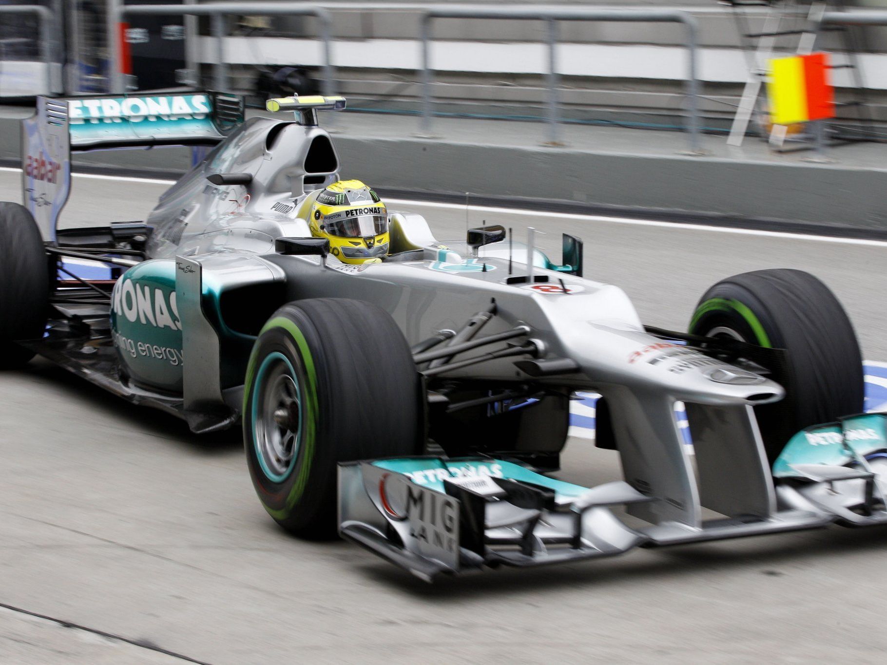 Nico Rosberg auf Mercedes war im Abschlusstraining der Schnellste. Nico Rosberg auf Mercedes war im Abschlusstraining der Schnellste.