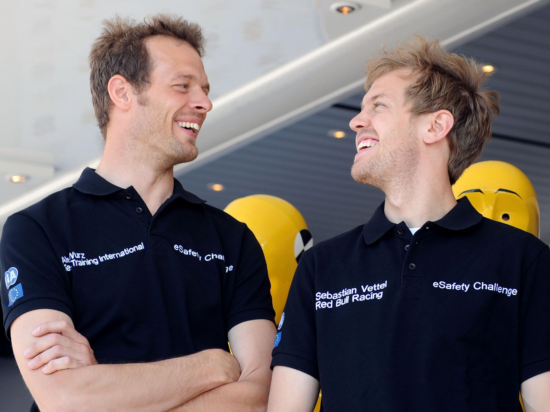 Alexander Wurz und Doppelweltmeister Sebastian Vettel.