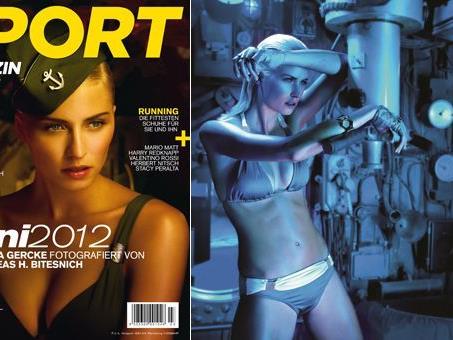 Lena Gercke präsentierte das Cover vom Sportmagazin beid er 23. Bikinigala im MQ.